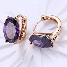 Load image into Gallery viewer, 14K Gold Plating Large Diamond Cut Swarovski Elements Clip On Earrings