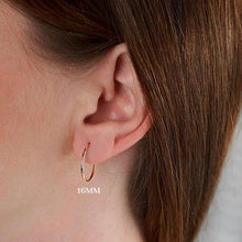 Load image into Gallery viewer, 14K Yellow Gold Endless Hoop Earrings