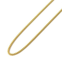 Load image into Gallery viewer, 14K Yellow Gold High Polish Classic Box Link Chain Necklace - Assorted Sizes
