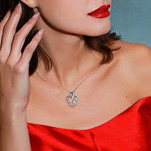 Load image into Gallery viewer, 18K White Gold I Love you Mom Heart Necklace