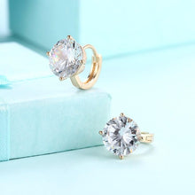 Load image into Gallery viewer, 18K White Gold Swarovski Crystal Huggies Set