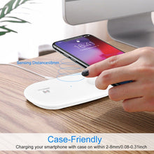 Load image into Gallery viewer, 2-in-1 10W Qi Wireless Charging Pad