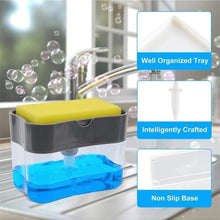 Load image into Gallery viewer, 2-in-1 Soap Dispenser Pump with Sponge Holder