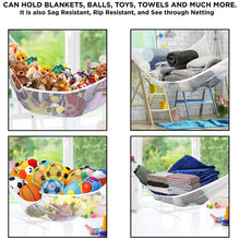 Load image into Gallery viewer, 2-Pack: Jumbo Size Toy Stuffed Animal Storage Hammock with Elastic Bands