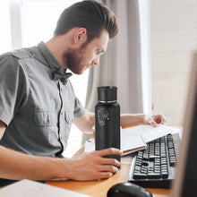 Load image into Gallery viewer, 2-Pack: Stainless Steel Wide Mouth Insulated Water Bottle with Interchangeable Caps