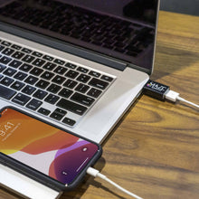 Load image into Gallery viewer, 2-Piece: 64 GB Metal USB Drive with Key-Ring and USB Data Blocker