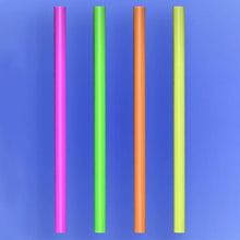 Load image into Gallery viewer, 250-Pieces: Wow Plastic Neon Disposable Plastic Drinking Straws