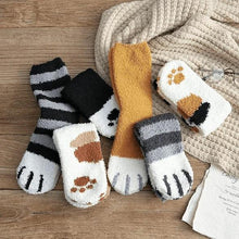 Load image into Gallery viewer, 3-Pack: Autumn and Winter Cat Claws Socks