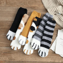 Load image into Gallery viewer, 3-Pack: Autumn and Winter Cat Claws Socks