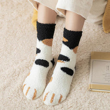 Load image into Gallery viewer, 3-Pack: Autumn and Winter Cat Claws Socks