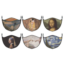 Load image into Gallery viewer, 3-Pack: Famous Art Paintings Reusable and Washable 2-Layer Non-Medical Face Mask