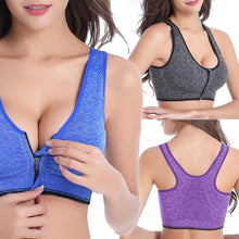 Load image into Gallery viewer, 3-Pack : Incredible Endurance Front-Zip Sports Bra