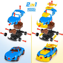 Load image into Gallery viewer, 30-Piece: Kids’ Take Apart Racing Car Toy Construction Play Set