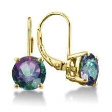 Load image into Gallery viewer, 3.50 CTTW Genuine Rainbow Topaz Leverback Earrings