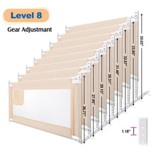 Load image into Gallery viewer, Odoland 70in Foldable Baby Toddler Safety Bed Rail Anti Falling Guard