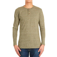 Load image into Gallery viewer, 4-Pack: Men's Long-Sleeve Marled Henley Shirts - Size: Medium