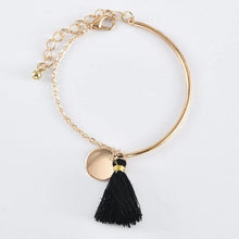 Load image into Gallery viewer, 3-Piece Set: Egyptian Design Gold Ingrain Black Tassel