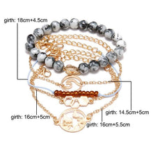 Load image into Gallery viewer, 5-Piece: Cleaning Our Oceans Marble Bracelet Set