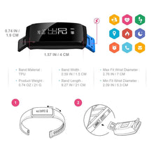 Load image into Gallery viewer, Fitness Tracker Touch Screen Smart Bracelet
