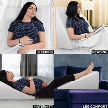 Load image into Gallery viewer, Bed Wedge Pillow With Memory Foam Top