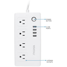 Load image into Gallery viewer, Vivitar Smart Home Power Strip Multi Plug with 4 USB Ports