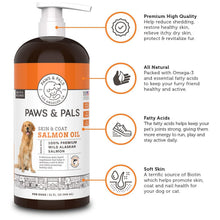 Load image into Gallery viewer, Paws & Pals Wild Alaskan Salmon Oil for Dogs and Cats - 32oz