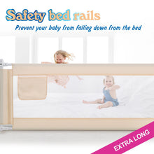 Load image into Gallery viewer, Odoland 70in Foldable Baby Toddler Safety Bed Rail Anti Falling Guard