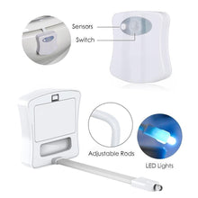 Load image into Gallery viewer, 8-Color LED Sensor Motion-Activated Bathroom Toilet Light