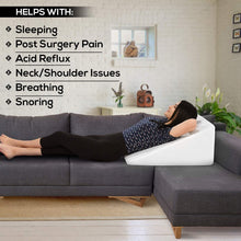 Load image into Gallery viewer, Bed Wedge Pillow With Memory Foam Top