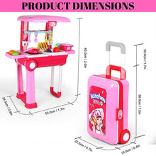 Load image into Gallery viewer, Toy Chef 2-in-1 Travel Suitcase Kitchen Set for Children