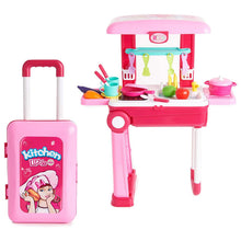 Load image into Gallery viewer, Toy Chef 2-in-1 Travel Suitcase Kitchen Set for Children
