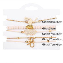 Load image into Gallery viewer, 5-Piece: Wild Jungle Marble Stretch Bracelet Set