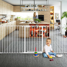 Load image into Gallery viewer, 10 ft Wide Baby Gate Playard Satey Rail Fence Barrier Room Divider 5 Panels