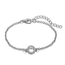 Load image into Gallery viewer, 5-Piece Set: Pav'e Loveknot Bracelet Silver Set