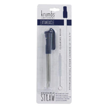 Load image into Gallery viewer, 3-Pack: Expandable Steel Straw
