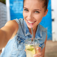 Load image into Gallery viewer, 3-Pack: Expandable Steel Straw