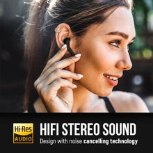 Load image into Gallery viewer, Airbuds Wireless Bluetooth Earphones with Charging Case and Bonus Qi Charging Mat