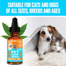 Load image into Gallery viewer, All Natural Paws Pet Hemp Seed Oil for Cats and Dogs