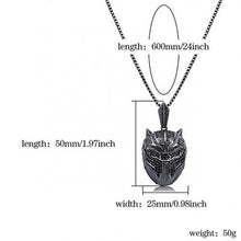 Load image into Gallery viewer, Black Panther Iced Out Crystal Pav'e Pendant Necklace