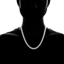 Load image into Gallery viewer, Steeltime Men's 7mm Round Box Stainless Steel Necklace and Bracelet