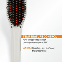 Load image into Gallery viewer, Hair Straightening Brush ION heating technology, Temperature Control