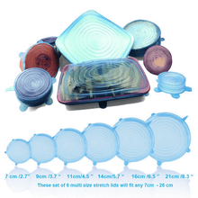 Load image into Gallery viewer, 6-Pack: Reusable Silicone Stretch Lids