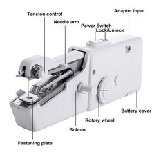Load image into Gallery viewer, Portable Handheld Sewing Machine Cordless Clothes Quick Stitch