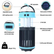Load image into Gallery viewer, Hakol Outdoor Solar Powered LED Rechargeable Mosquito Zapper Lantern