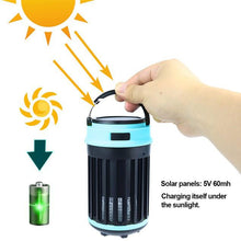 Load image into Gallery viewer, Hakol Outdoor Solar Powered LED Rechargeable Mosquito Zapper Lantern