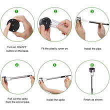 Load image into Gallery viewer, 12-Pack: Stainless Steel Solar Powered Pathway Garden Light