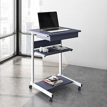 Load image into Gallery viewer, Rolling Laptop Cart with Storage