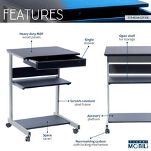 Load image into Gallery viewer, Rolling Laptop Cart with Storage