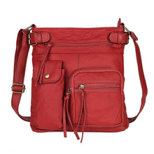Load image into Gallery viewer, Super Soft Genuine Leather Top Belt Accent Crossbody Bag