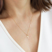 Load image into Gallery viewer, Tiny Cross Necklace